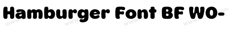 Hamburger Font BF W0字体转换